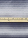 White/Navy Cotton/Polyester Horizontal Stripe Yarn-Dyed Jersey Knit 58W