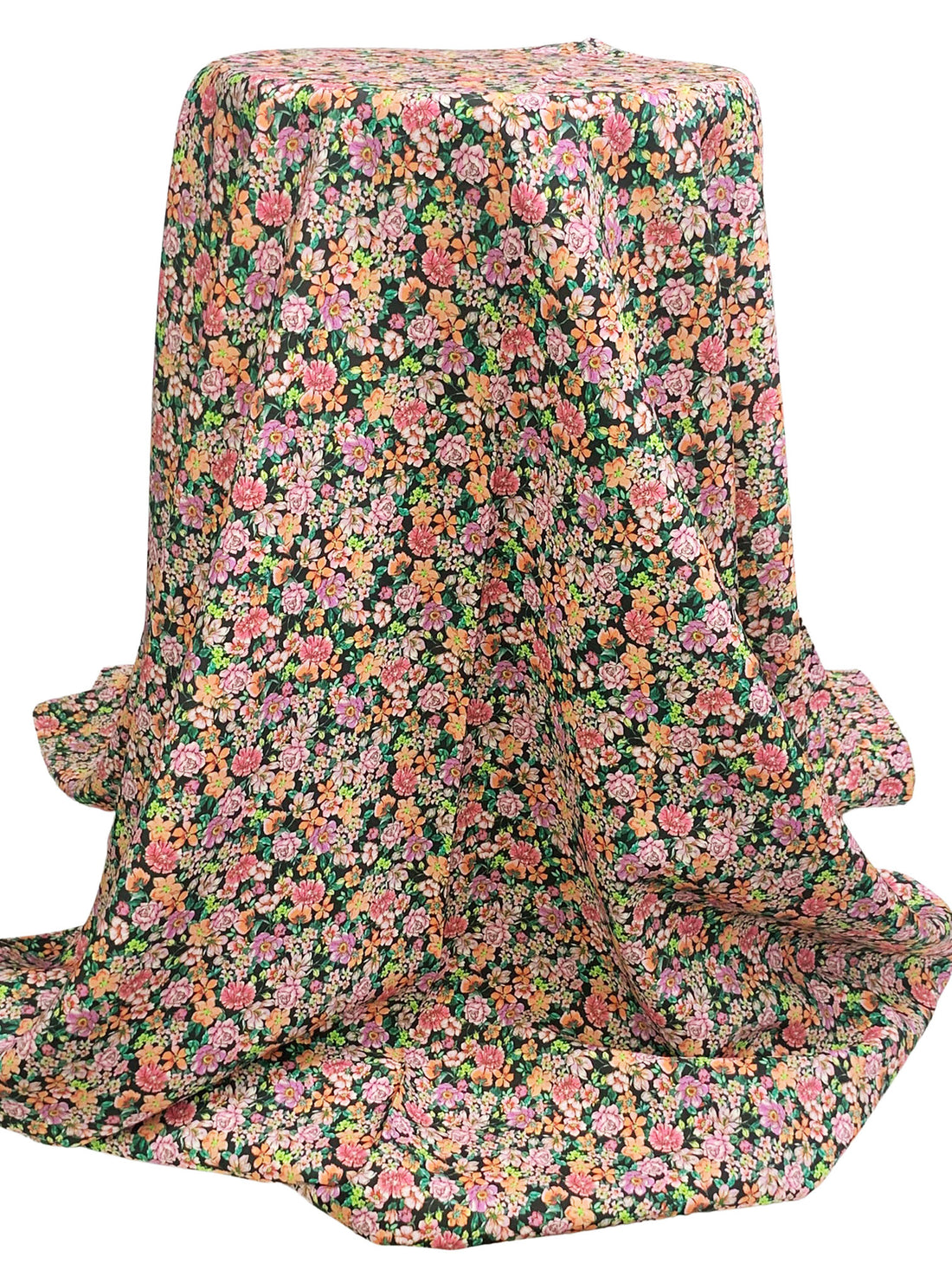 Glossy Grape/Apricot/Muted Black/Multi Rayon/Polyester Floral Print Shirt Weight Woven 55W