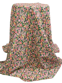Glossy Grape/Apricot/Muted Black/Multi Rayon/Polyester Floral Print Shirt Weight Woven 55W