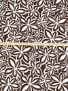 Brown/White Cotton/Polyester Floral Print Pique 60W