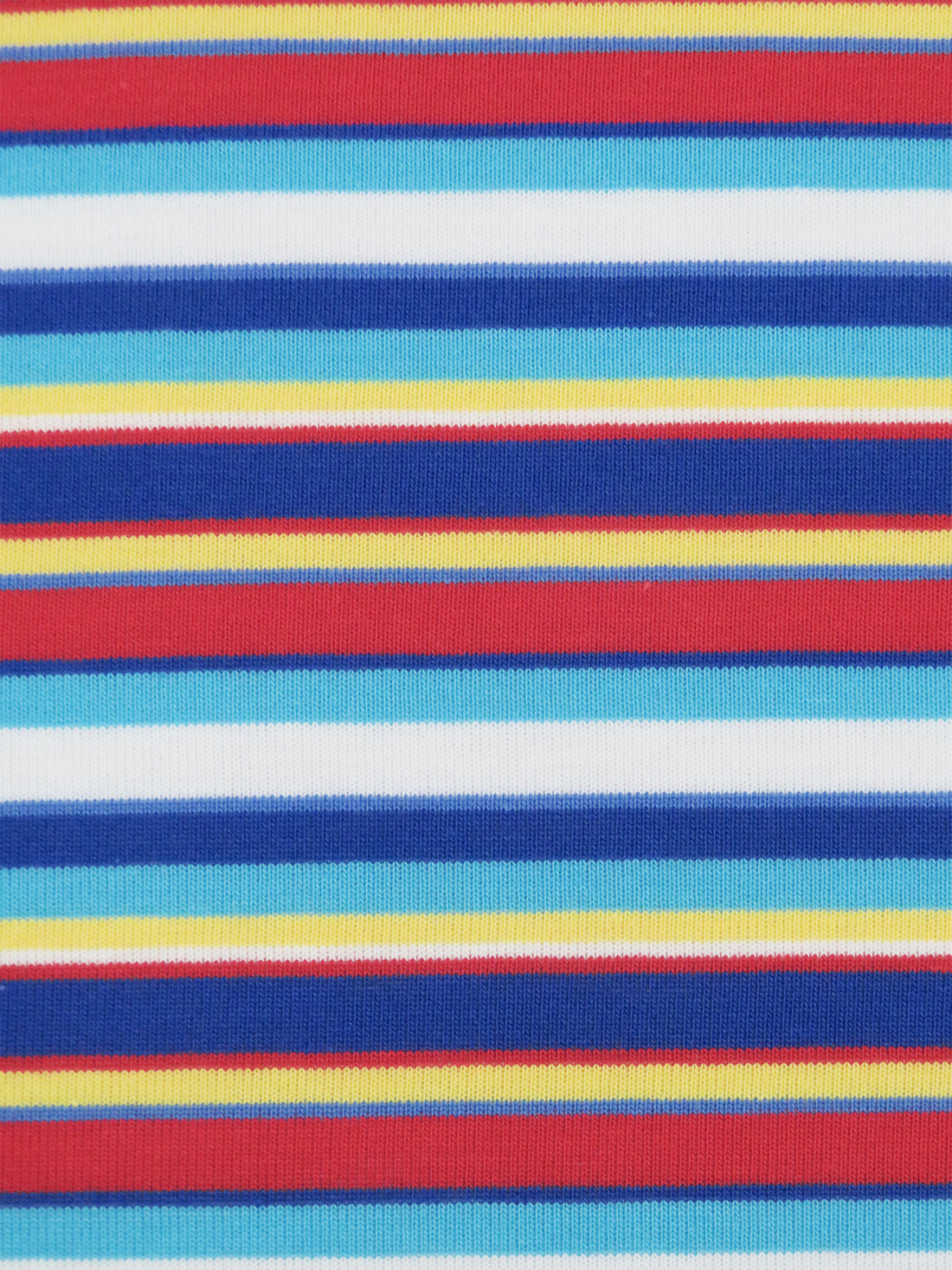 Sapphire/Ferrari Red/Sky Blue/Multi Cotton/Polyester Horizontal Stripe Jersey Knit 58W