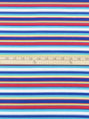 Sapphire/Ferrari Red/Sky Blue/Multi Cotton/Polyester Horizontal Stripe Jersey Knit 58W