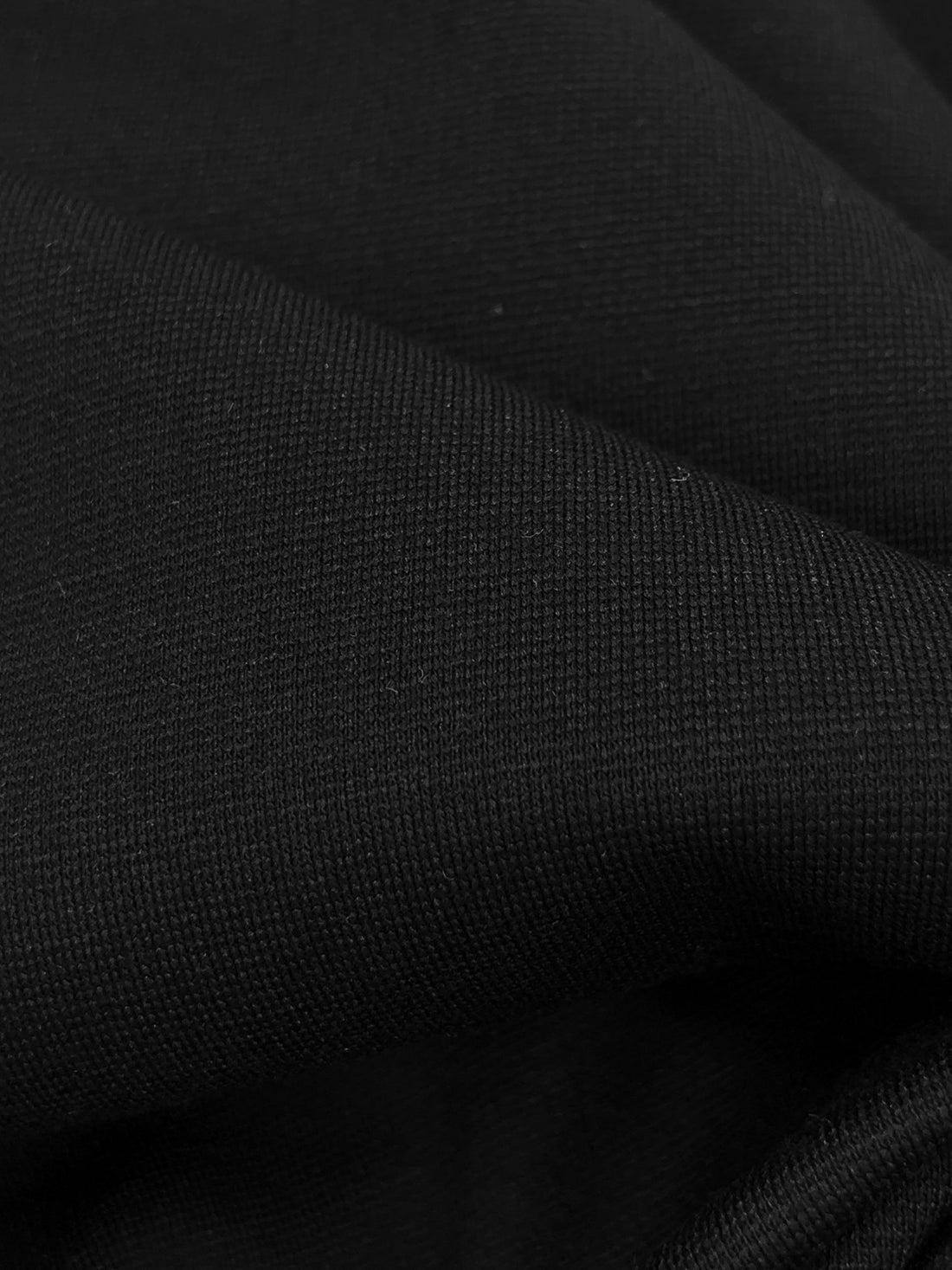 Crow Black Rayon/Nylon/Lycra Ponte Knit - NY Designer - 56W