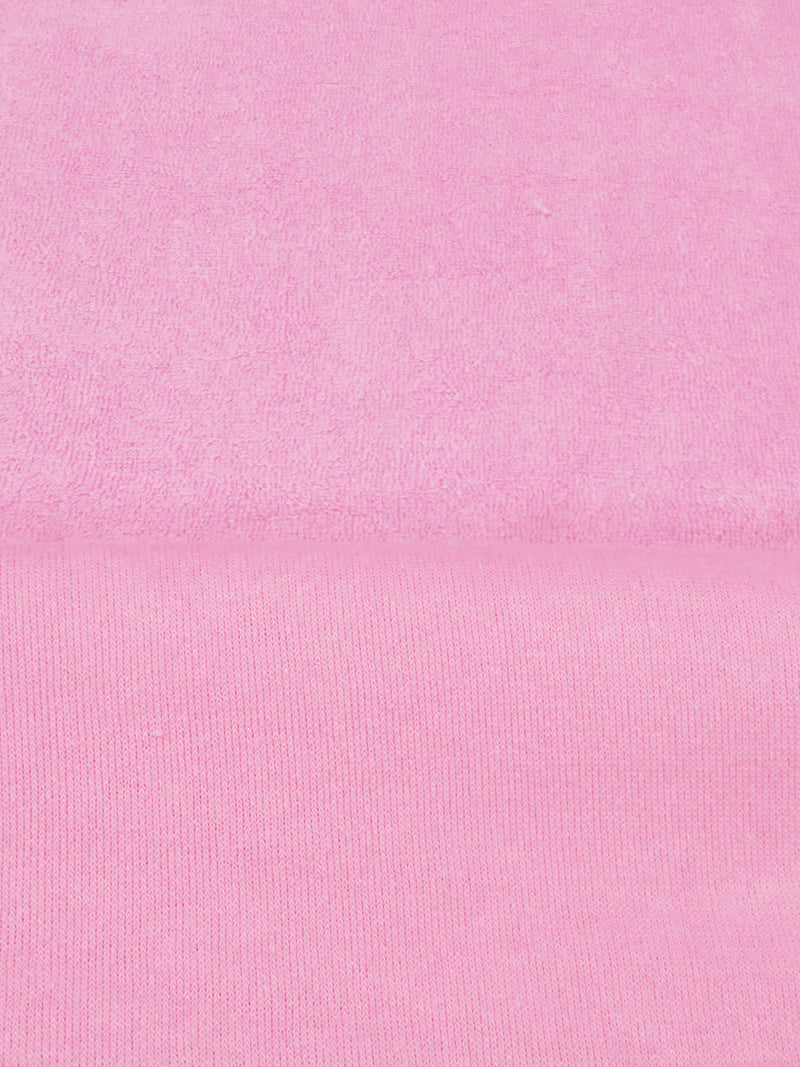 Bubblegum Pink Cotton/Polyester Velour Terry Knit 59W