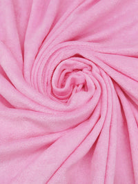 Bubblegum Pink Cotton/Polyester Velour Terry Knit 59W