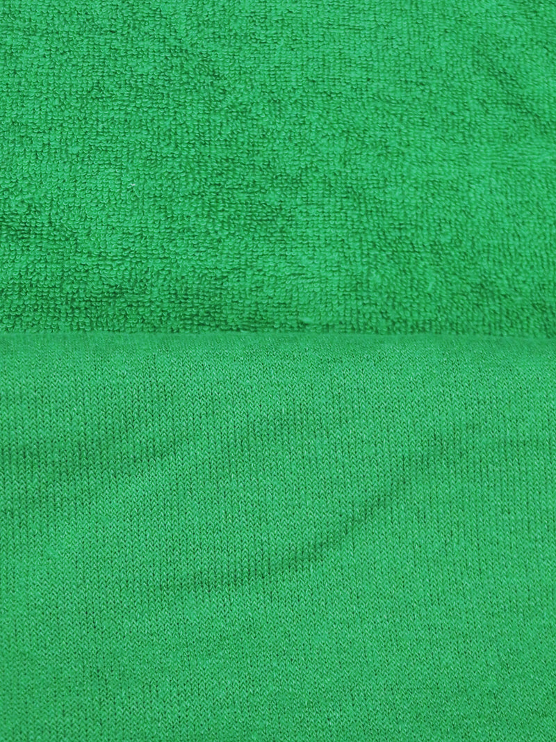 Kelly Green Cotton/Polyester Velour Terry Knit 60W