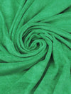 Kelly Green Cotton/Polyester Velour Terry Knit 60W