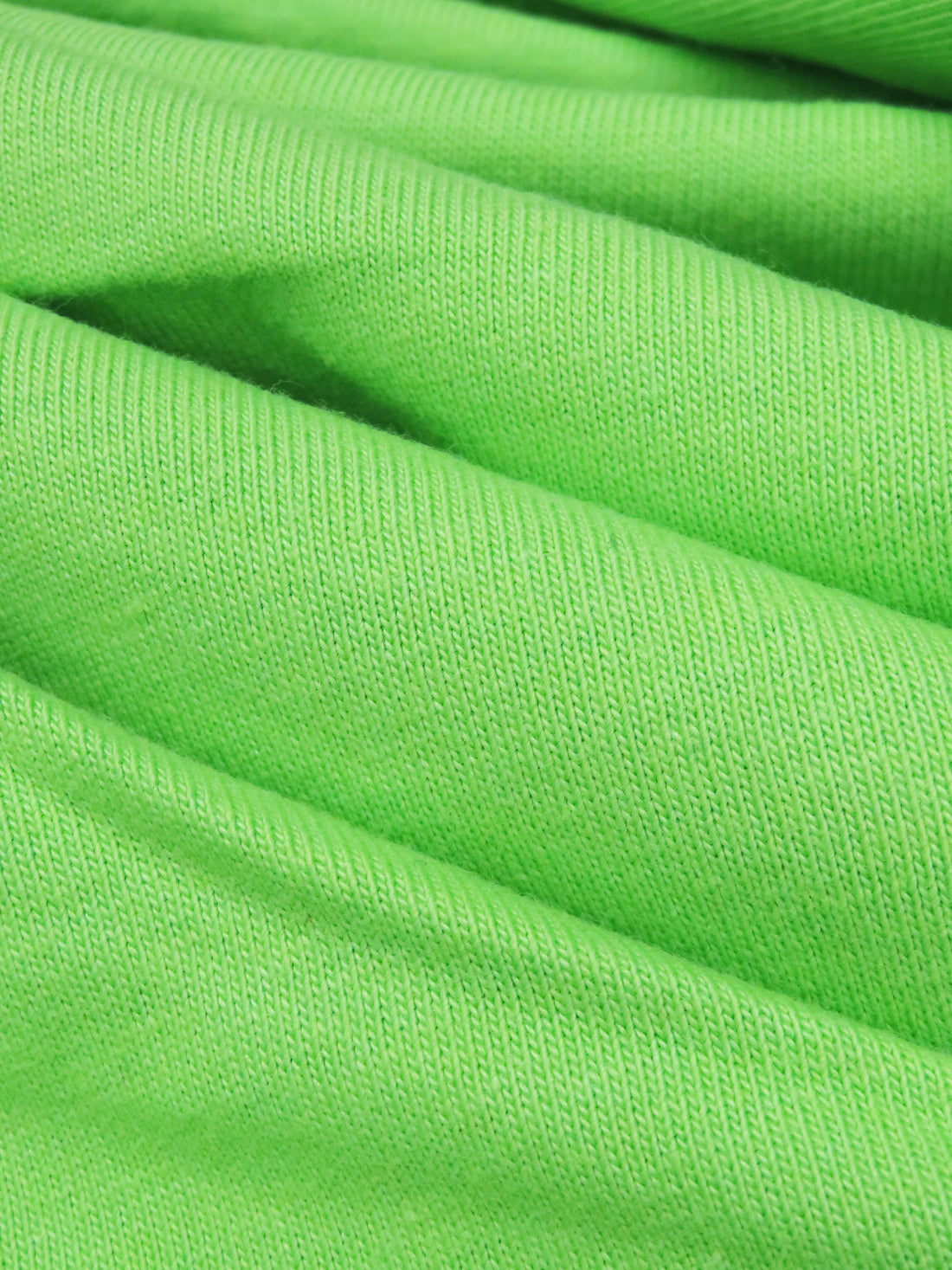 Spring Onion Green Cotton/Polyester Interlock Knit 70W