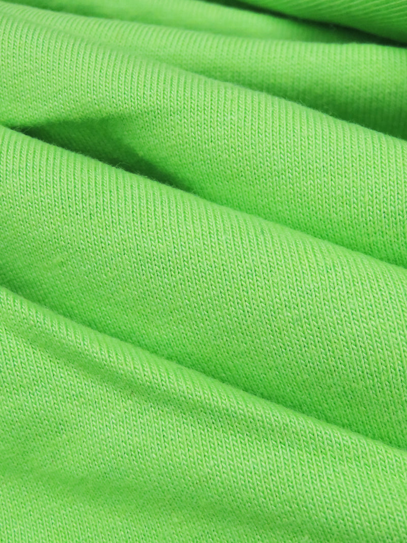 Spring Onion Green Cotton/Polyester Interlock Knit 70W