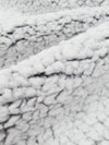Soft White/Dark Lead Gray 100% Polyester Double-Faced Sherpa Fleece - NY Designer - 58W