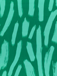 Tropical Rain Forest Green/Pearl Aqua 100% Rayon Vertical Streaks Print Challis 56W