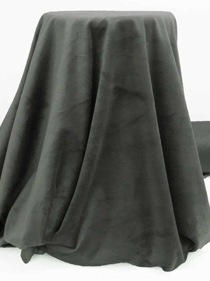 Graphite Gray 100% Polyester Minky Fleece 58W
