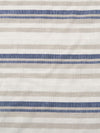 Off-White/Muted Dark Navy/Dark Vanilla Rayon/Linen Horizontal Stripe Weave Shirt Weight Woven - NY Designer - 56W