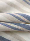 Off-White/Muted Dark Navy/Dark Vanilla Rayon/Linen Horizontal Stripe Weave Shirt Weight Woven - NY Designer - 56W
