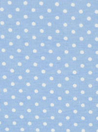 Forget Me Not Blue/White Cotton/Lycra Mini Polka Dot Print Jersey Knit 56W