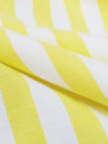 Soft Lemon/White Cotton/Lycra Vertical Stripe Print Jersey Knit 58W