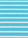 Bright Sky Blue/White Cotton/Polyester Horizontal Stripe Interlock Knit 62W