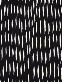 Black/Off-White Rayon/Linen Abstract Dash Print Shirt Weight Woven 53W