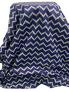 Navy/White Polyester/Cotton Chevron Print Broadcloth 58W
