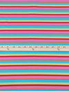 Bubblegum Pink/Sky Blue/Lemon/Multi Cotton/Polyester Horizontal Stripe Interlock Knit