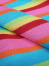 Bubblegum Pink/Sky Blue/Lemon/Multi Cotton/Polyester Horizontal Stripe Interlock Knit