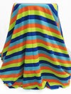 Cobalt/Lime/Carrot Orange/Sky Blue Cotton/Lycra Horizontal Stripe Print Jersey Knit 60W