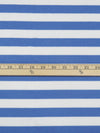 Dutch Blue/White Cotton/Polyester Horizontal Stripe Interlock Knit 60W