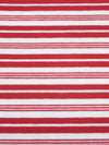 Candy Red/White Cotton/Polyester Horizontal Multi Stripe Weave Jersey Knit 58W