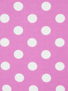 Taffy Pink/White Cotton/Lycra Polka Dot Print Jersey Knit 62W