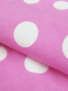 Taffy Pink/White Cotton/Lycra Polka Dot Print Jersey Knit 62W