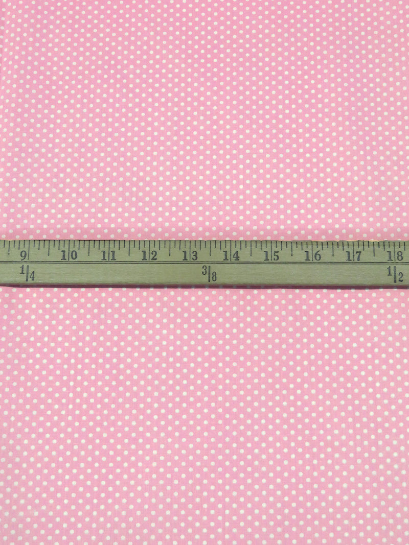 Cherry Blossom/White Polyester/Cotton Small Dot Print Broadcloth 60W