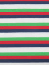 Kelly Green/Colonial Blue/Cherry Red/White Cotton/Polyester/Lycra Horizontal Stripe Jersey Knit 60W