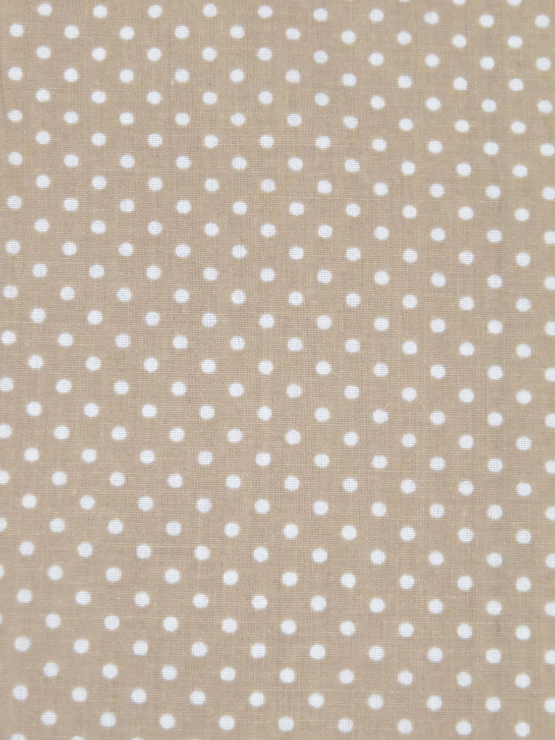 Warm Grullo/White Polyester/Cotton Small Dot Print Broadcloth 58W