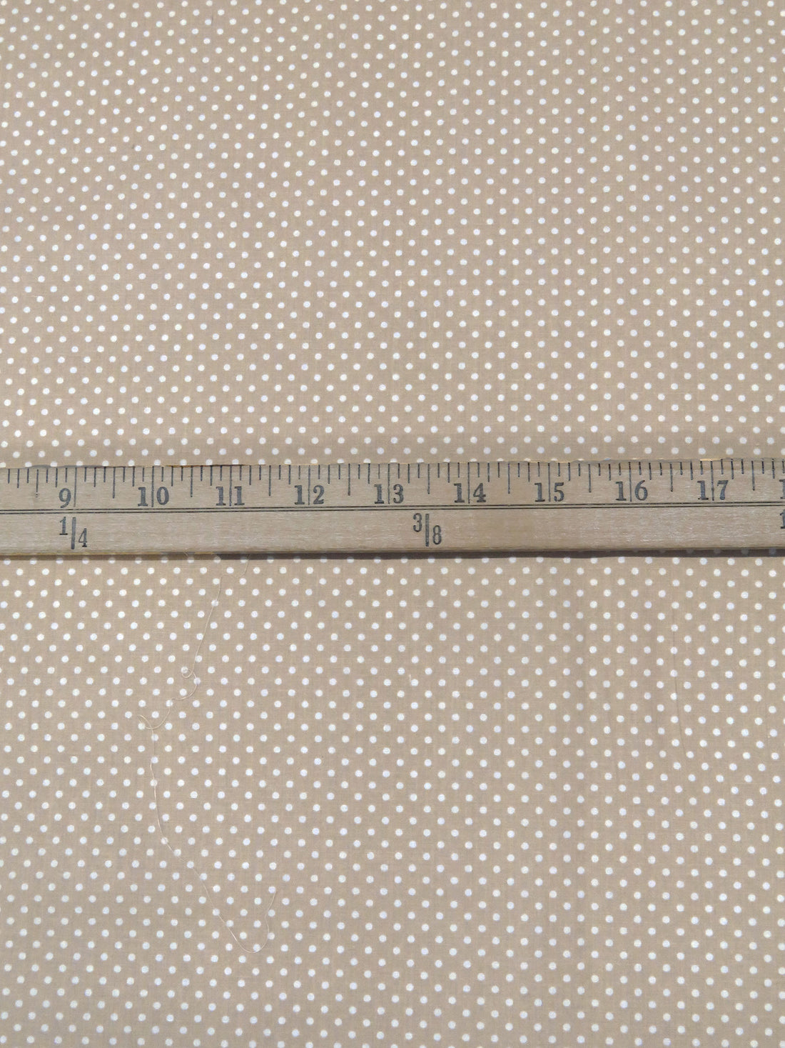 Warm Grullo/White Polyester/Cotton Small Dot Print Broadcloth 58W