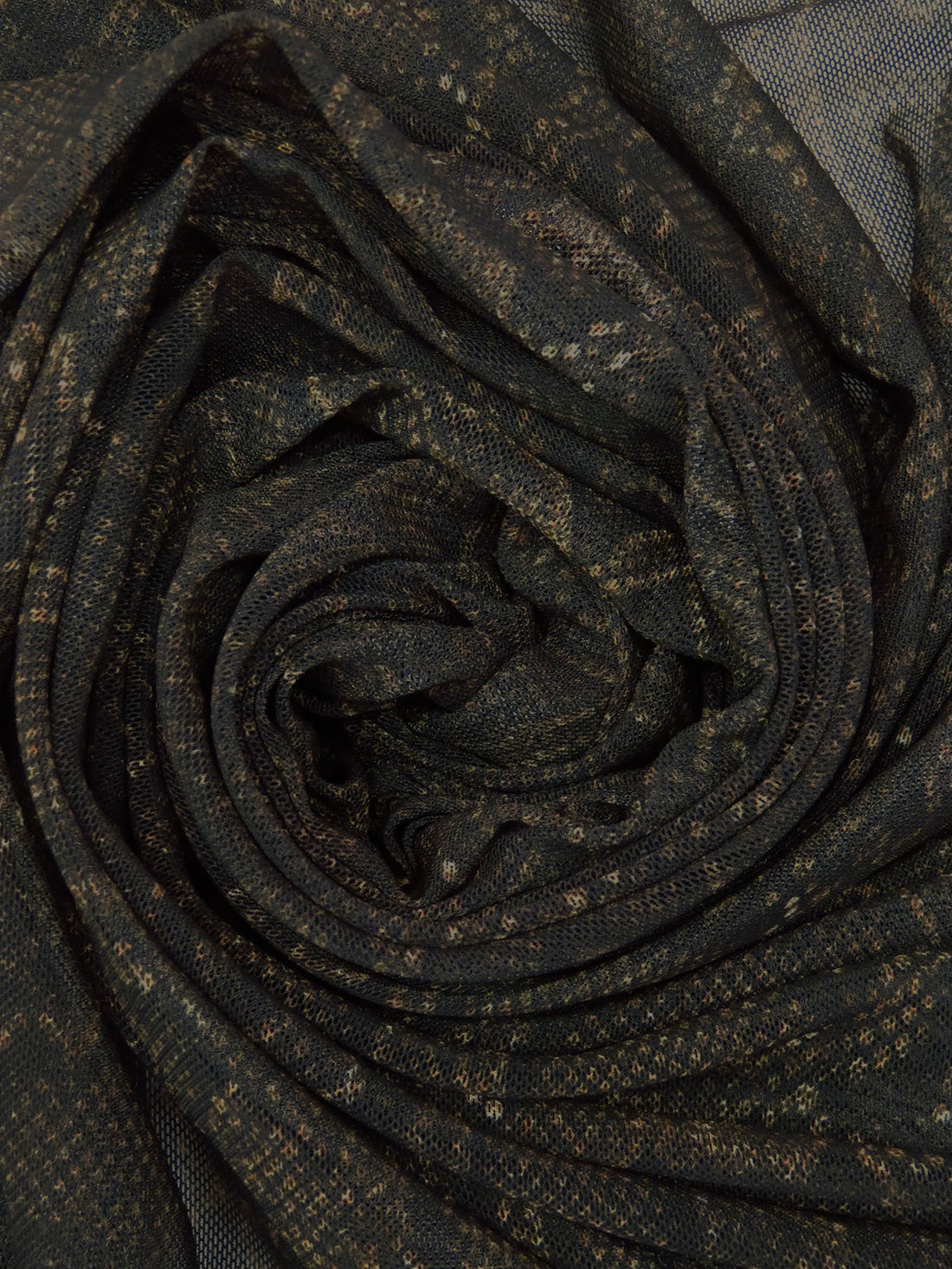 Chocolate/Black/White Nylon/Lycra Snakeskin Print Mesh Knit - NY Designer - 50W