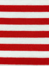 Red/White Cotton/Polyester Yarn-Dyed Horizontal Stripe Jersey Knit 58W