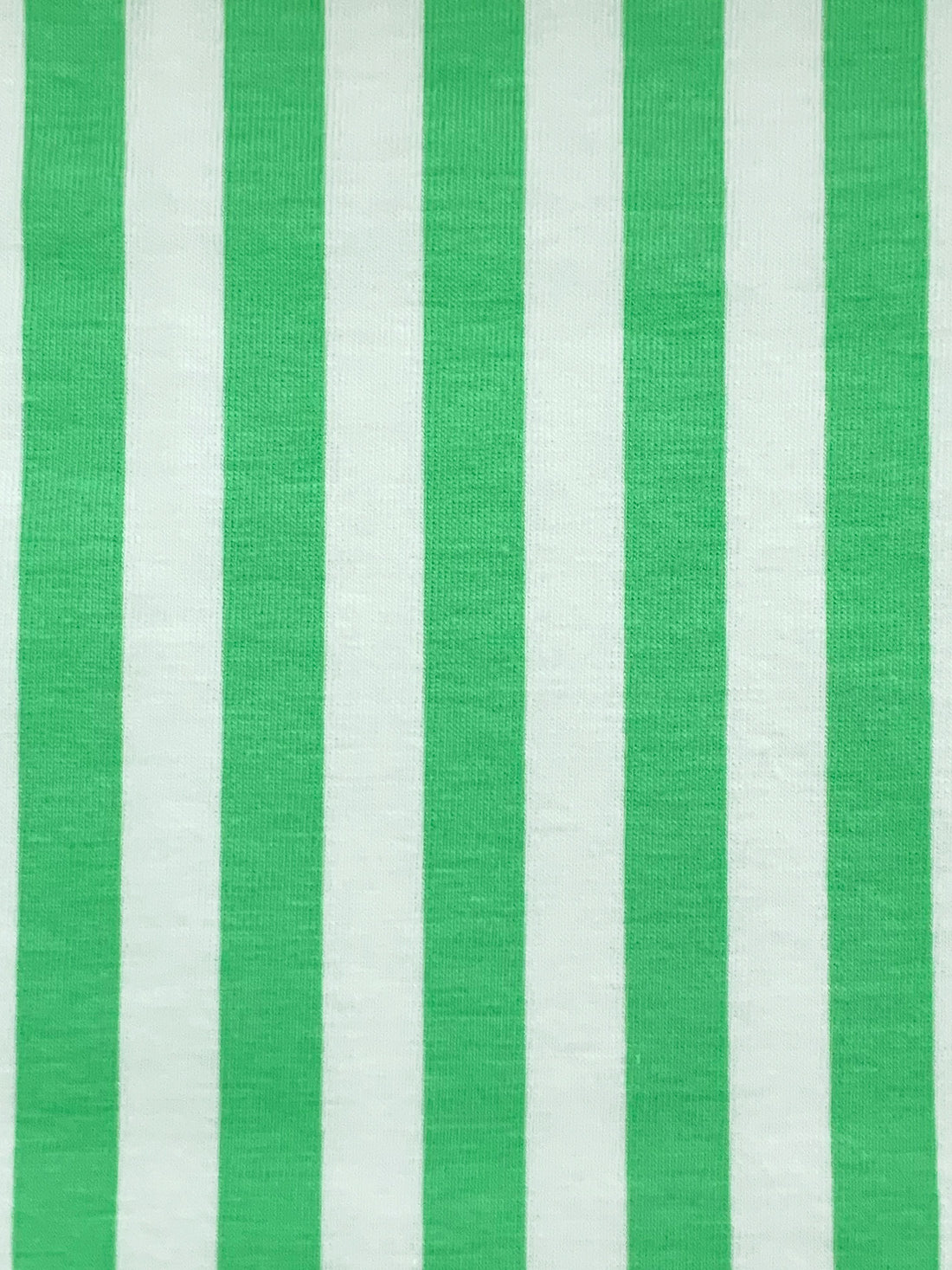 Medium Sea Green/White Cotton/Lycra Vertical Stripe Print Jersey Knit 58W