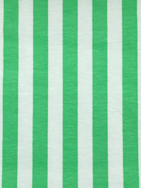 Medium Sea Green/White Cotton/Lycra Vertical Stripe Print Jersey Knit 58W