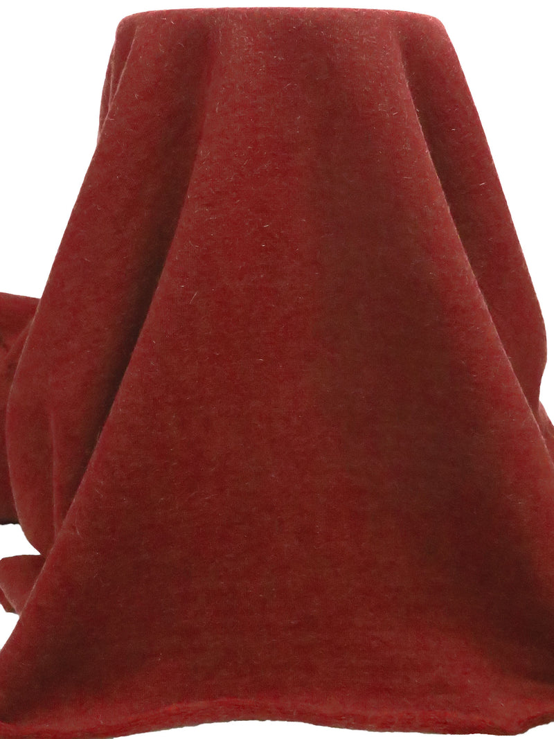 Burnt Red/White Wool/Polyester Chunky Sweater Knit 60W