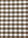 Earth Brown/White Polyester/Cotton Gingham Check Yarn-Dyed Shirting 54W