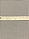 Earth Brown/White Polyester/Cotton Gingham Check Yarn-Dyed Shirting 54W