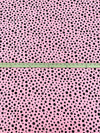 Cameo Pink/Black 100% Cotton Polka Dot Print Interlock Knit 54W