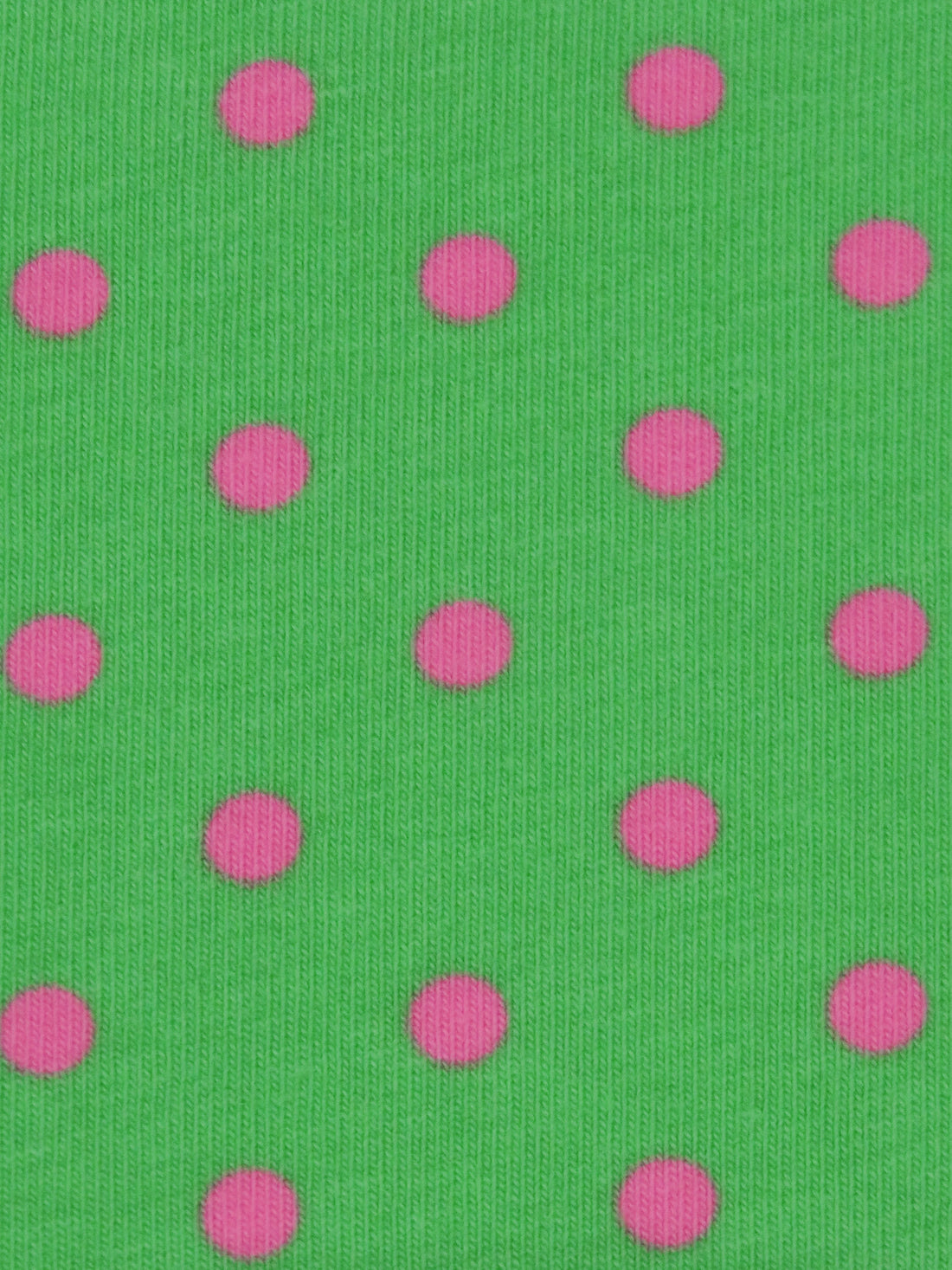 Kelly Green/Taffy Pink Cotton/Lycra Mini Polka Dot Print Jersey Knit 58W