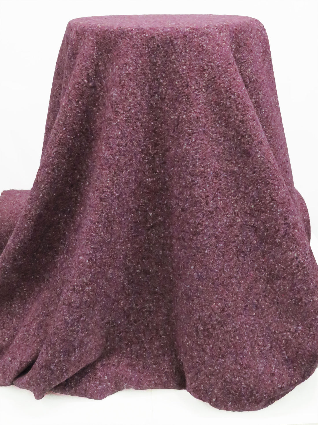 Boysenberry/Multi 100% Wool Tweed Coating 60W