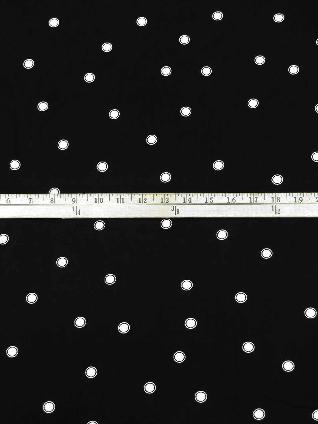 Black/White Rayon/Lycra Dot In Dot Print Jersey Knit 61W