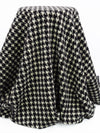 Barley Beige/Black Wool/Polyester Large Houndstooth Weave Coating 60W