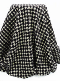 Barley Beige/Black Wool/Polyester Large Houndstooth Weave Coating 60W