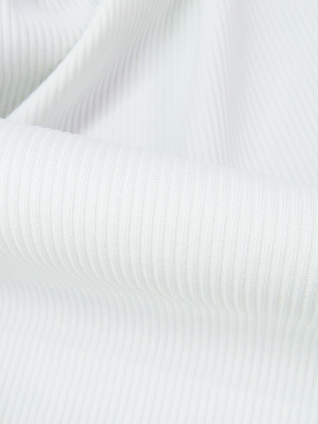 Pale Chilly White 100% Polyester Rib Knit 47W