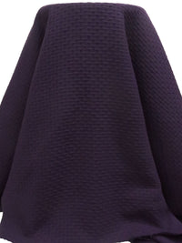 Dark Matte Purple Wool/Polyester Textured Novelty Weave Coating 62W