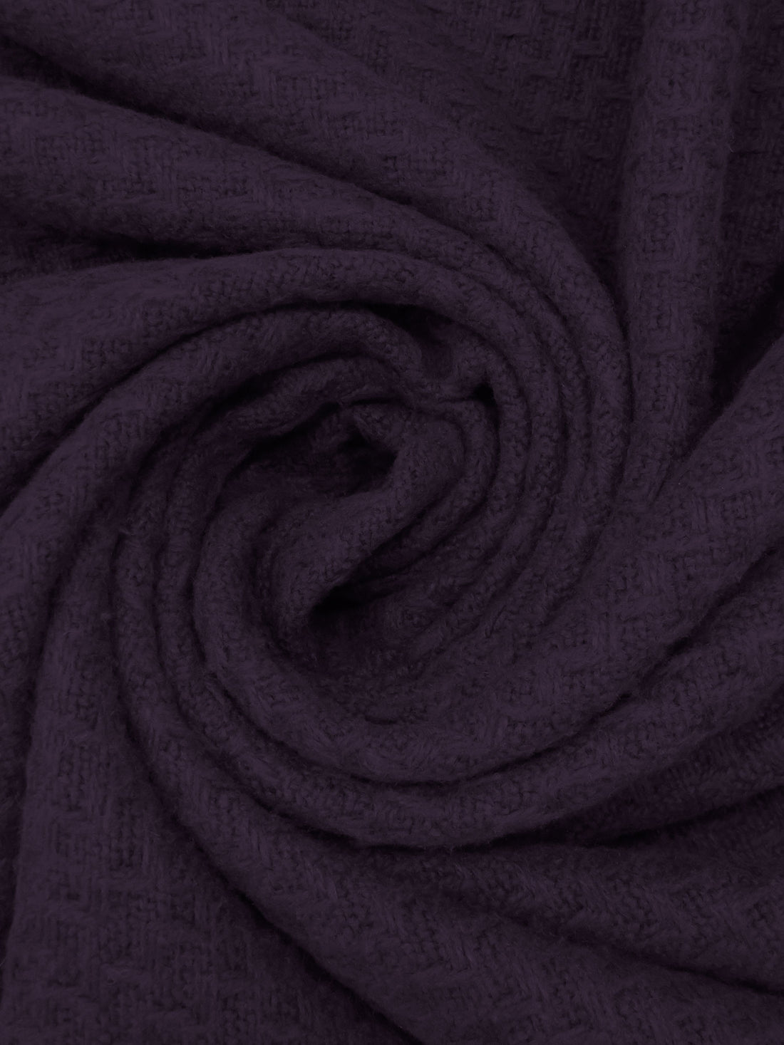 Dark Matte Purple Wool/Polyester Textured Novelty Weave Coating 62W